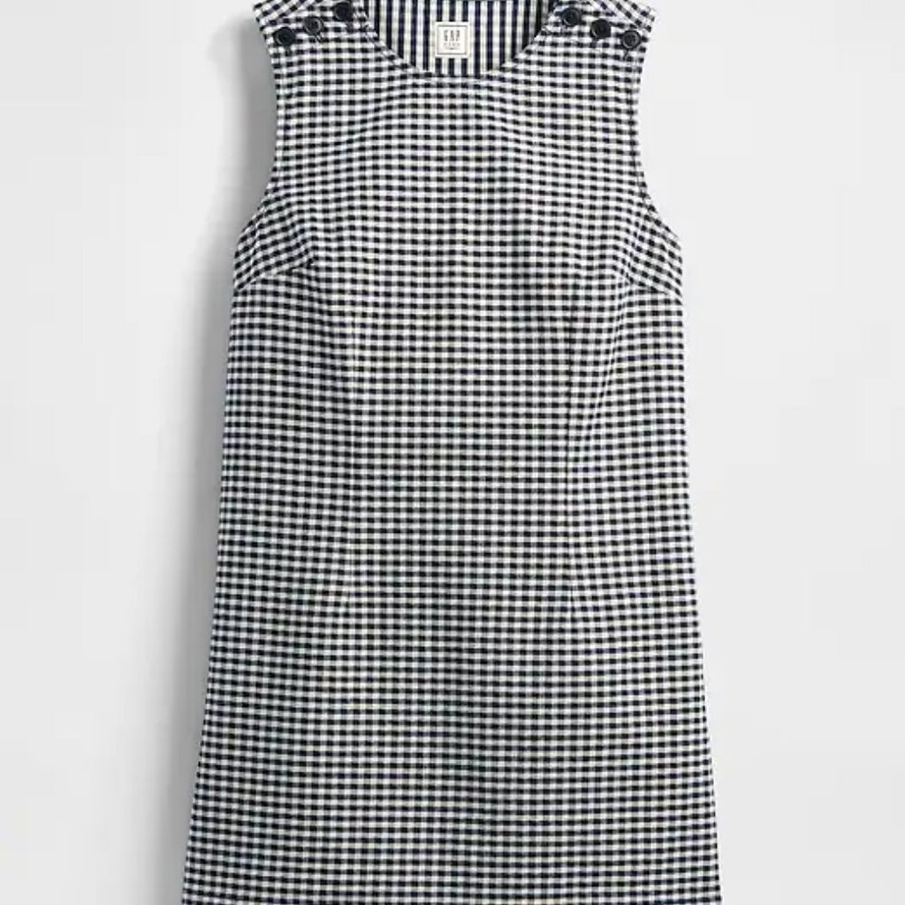Gap × DÔEN Gingham Denim Mini Dress NWT